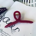 Burgundy 13cm oversized hair claw clip in a minimalist knot design with metal spring - 13cm Hanger Type / Rose Pink