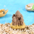 Miniature brown resin sandcastle ornament for beach micro landscape aquarium decor - No. 2 Castle