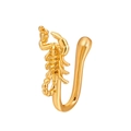 U-shaped non-piercing golden scorpion nose clip with micro-set zircon crystals - Gold Scorpion (G-127)