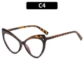 Elegant cat-eye blue light blocking glasses with vintage tortoiseshell texture - Leopard Frame