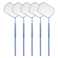 Set of 5 blue eyelash extension inspection mirrors with rectangular stainless steel heads - Square / Dark Blue