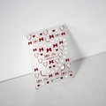 Adesivi per unghie 3D a rilievo con cuori e fiocchi rossi e bianchi, modello TS-2207 - TS-2207 Momento del Battito Cardiaco Nuovo Rilievo