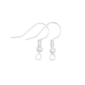 Ganci per orecchini placcati argento 925 con sfera e anellino per creazione gioielli fai da te - Con Perlina / Argentato Spesso con Perlina