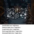 Pegatinas blancas de copos de nieve navideños para ventanas con varias opciones de tamaño - Pequeño【75*40CM】