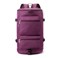 Purple travel duffel bag with wet dry separation for fitness and sports usage - Fuschia