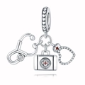 Osc0042 - Stethoscope Medicine Kit Nurse's Hat Pendant