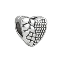 Zilveren hartbedel met mozaïek- en stippeltextuur voor DIY-sieradenaccessoires - Gebarsten Hart (#26)