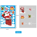 Christmas Santa Claus and snowflake static window stickers, model BQ026, 29.5x19.6cm size - Colorful Static Sticker BQ026