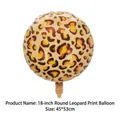 Globo redondo de papel de aluminio con estampado de leopardo de 18 pulgadas - Estampado de Leopardo Redondo de 18 Pulgadas