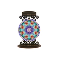 DIY mandala diamond painting wooden desktop ornament with colorful floral dot drill design - Mandala Style 1