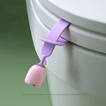 Purple flower toilet seat lifter handle 245mm length with tulip decoration - Strap Handle Lifter / Tulip Lifter - Purple (Regular)