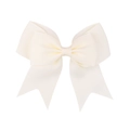 Handmade cream grosgrain ribbon bow hair clip for girls with elegant fishtail streamers - Cream (21)