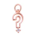 Mini rose gold question mark charm with cubic zirconia for jewelry making - L75 Question Mark / Rose Gold