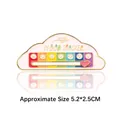 Spilla a nuvola mood tracker con scala arcobaleno per i livelli di energia sociale - Nuvola / Stile Nuvola Bianca
