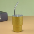 Gold Diamond Glitter (3oz/Double-walled/With Straw)