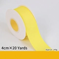 Matte yellow cotton ribbon 4cm wide for flower bouquets and luxury gift wrapping - Matte Cotton Silk / 4.0cm Wide * 20 Yards / Yellow