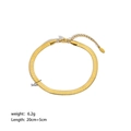 Detailed specs of 5mm gold plated stainless steel herringbone snake chain anklet - 5mm Width Style (YYA023007)