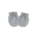 Light grey knitted baby anti-scratch mittens with comfortable elastic ribbed wrists - Grey (Elastic Anti-Scratch Mittens)