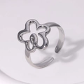 Silver Hollow Five-petal Flower Style (JR320)