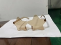 Star shaped rimless sunglasses for kids in brown amber color lens and trendy party style - Light Tea
