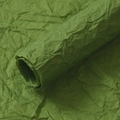 Dark green handmade crinkle paper with deep stone texture for floral and gift wrapping - 53x53cm (5 Sheets/Pack) / New Green