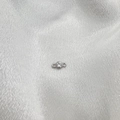 Macro detail of S925 sterling silver connector with round zircon for DIY jewelry - White K White Zircon