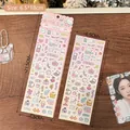 Simpatici adesivi stile coreano con orsetto rosa per decorazione di agende e diari - Salsa di Bellezza Miao