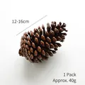 Natural large pine cone 12-16cm for Christmas DIY wreath decoration and home decor - American Pine / 1 Piece / Dark Brown