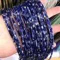 Perle rettangolari in pietra naturale blu scuro per la creazione di gioielli DIY - Sodalite Blu