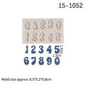 0-9 number silicone mold for chocolate and fondant cake decoration, food-grade white - 3#-Grey Number Mold