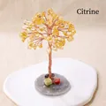 Handmade yellow citrine crystal tree on agate base for wealth and home decor - Citrine (Agate Base)