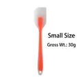 Small 30g translucent silicone cream spatula with orange handle for baking and mixing - Semi-Transparent Small Spatula / Orange