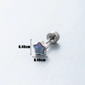 Silver star-shaped cartilage stud with synthetic opal inlay measuring 0.49cm - Purple Star (A083-2#OP38) / Single Piece
