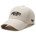 Classic beige quick-dry baseball cap featuring 3D COLLECT HOBBY embroidery and mesh texture - Adjustable / Light Beige