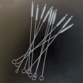 Pack de 10 cepillos para pajitas de acero inoxidable con cerdas de nailon blanco - Acero Inoxidable 17,5 cm Granel