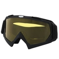 Sporty ski goggles with black matte frame and wide-view yellow lens for high visibility - Matte Black Frame Yellow Lens
