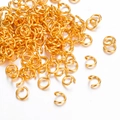 Polished golden stainless steel open jump rings for DIY jewelry making accessories - 0.5*3mm / Gold