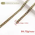 Catena piatta in ferro bronzo antico con filo da 2,0 mm per borse a tracolla - H12NK-2.0x7.6x12mm / Bronzo