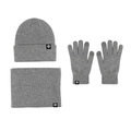 3-Piece Knit Warm Set / Dark Gray