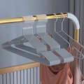 Grucce grigie antiscivolo con ganci in metallo e design ergonomico proteggi-spalle - Regolare (40g) / Grigio
