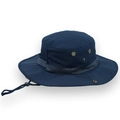 Detalle de gorro boonie azul marino con ojales metálicos y correa ajustable - Talla única / Azul Marino (103g)