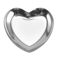 Bandeja corazón plata de acero inoxidable pulido para joyería y cosmética de lujo - Plateado