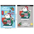 Weihnachtsfenstersticker mit Cartoon-Eisbär und Merry Christmas Schriftzug - BQ283