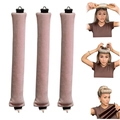 Lot de trois bigoudis roses sans chaleur en velours doux pour boucles de nuit - Lot de 3 / Rose