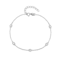 Detalle de pulsera en plata de ley S925 con grabados de marca 925 y sello de Italy - Oro Blanco