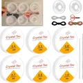 Elastic cord set for jewelry making including various sizes and essential beading tools - Colored Thread Set with Scissors and Needles