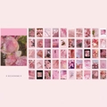 50-delige roze esthetische stickersset met bloemen- en natuurmotieven voor decoratie - Lokkend Hart