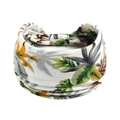 Boho Yoga Stirnband mit tropischen Lilien und grünen Palmenblatt Mustern - Tropische Lilie Druck(#167)