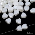 Weiße herzförmige Perlen 8x8mm für DIY-Schmuckherstellung und Halsketten - Stil 77 Herzform 8x8mm Weiß 100 Stk./Packung