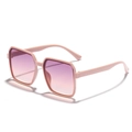 Oversize Quadratische Sonnenbrille mit hellrosa Rahmen und lila Farbverlauf - Taro-Rosa Rahmen Lila-Rosa Gläser